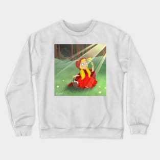 Little Red Riding Hood Stops For Flowers! Crewneck Sweatshirt